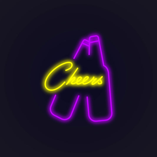 Beer Bottle and Cheers LED