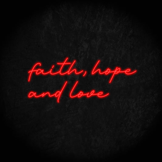Faith Hope and Love LED