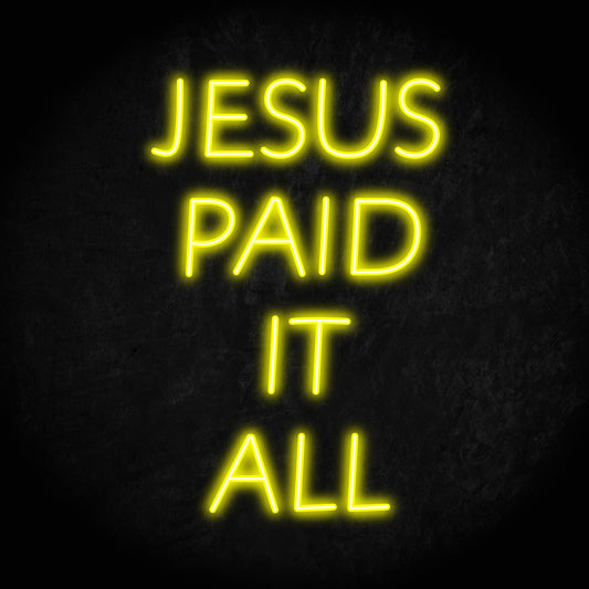 JESUS PAID IT ALL LED