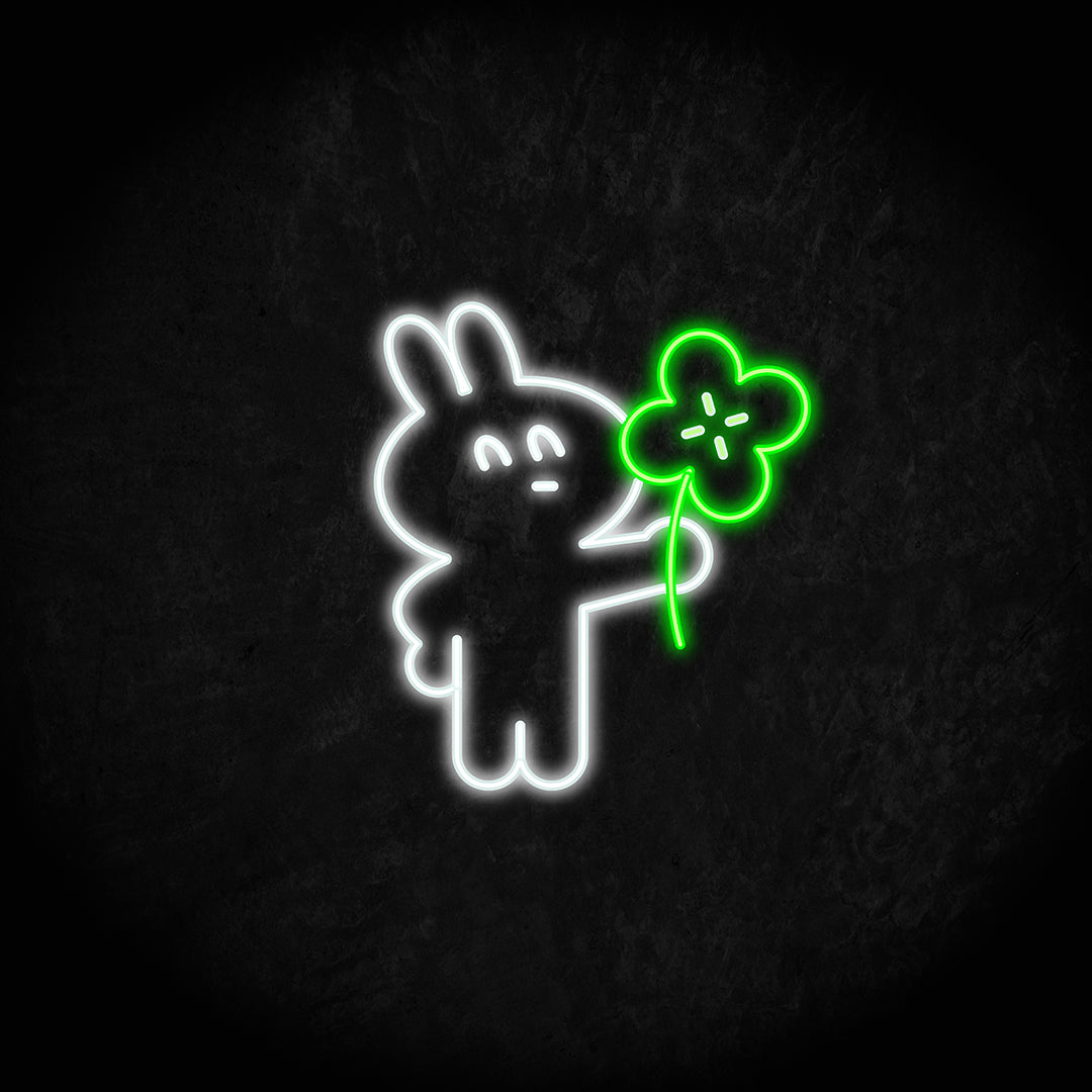 Rabbit with Clover LED – LED Jungle